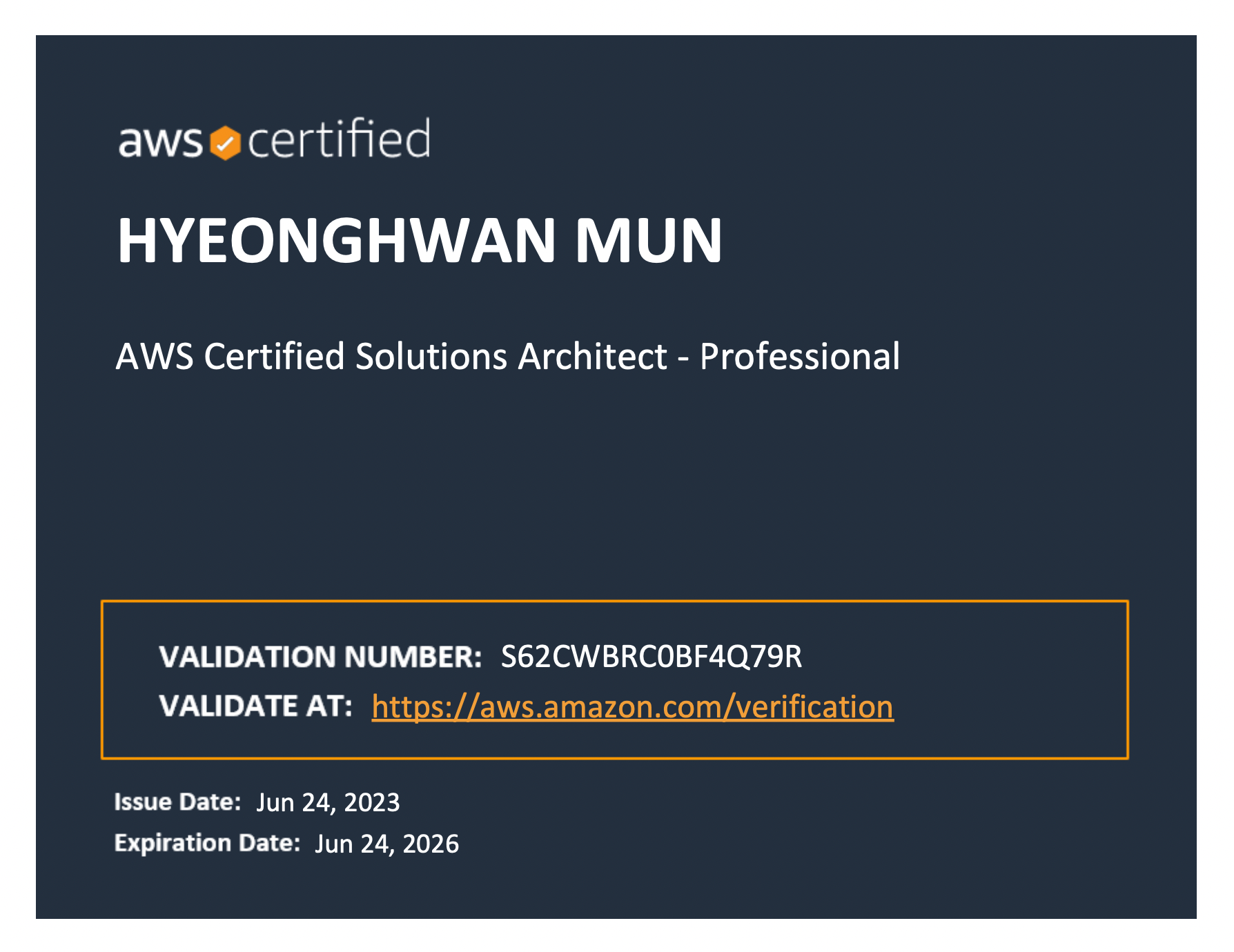 AWS Certified Solutions Architect - Professional certificate.png