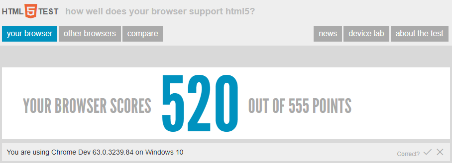 HTML5test How well does your browser support HTML5 .png